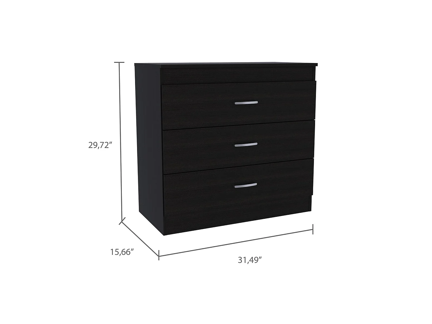 TUHOME CONCEPT Cómoda Melia de 80 cm, wengué