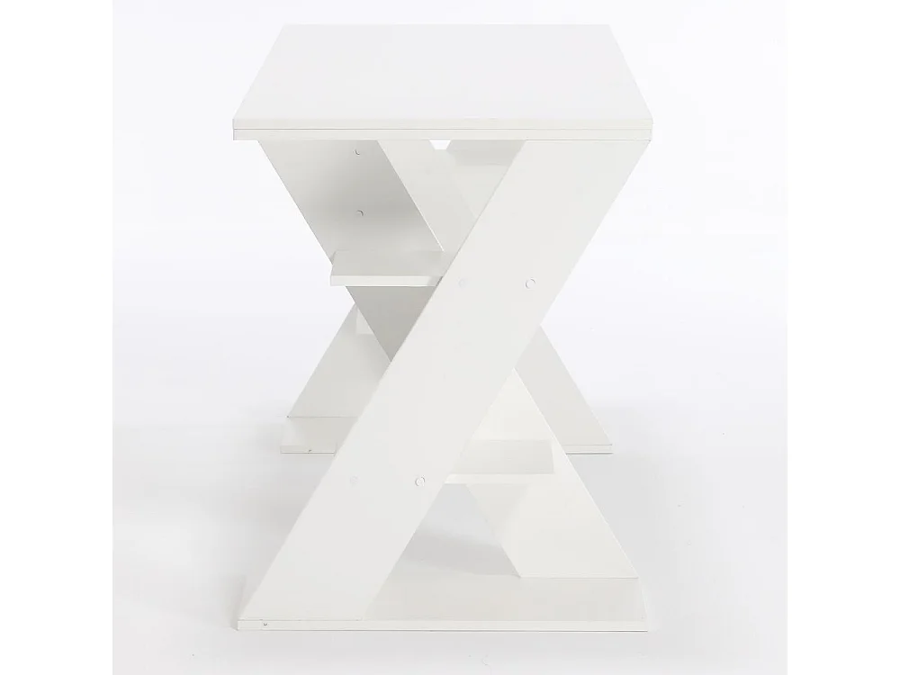 Scrivania da Ufficio Tavolo Pc in Legno, Ampio Ripiano con 6 Mensole per Casa e Studio, Bianco e Rovere cm 137x60x75h