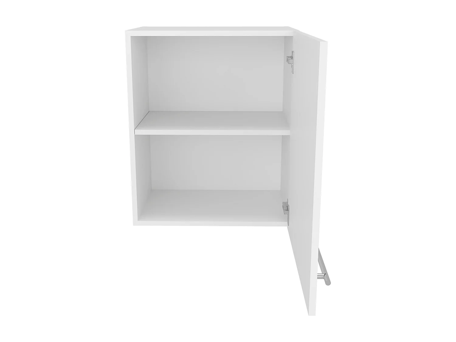 Armoire Manchester en mélaminé avec 2 étagères et 1 porte, blanc , 60 cm X 50 cm X 33.5 cm