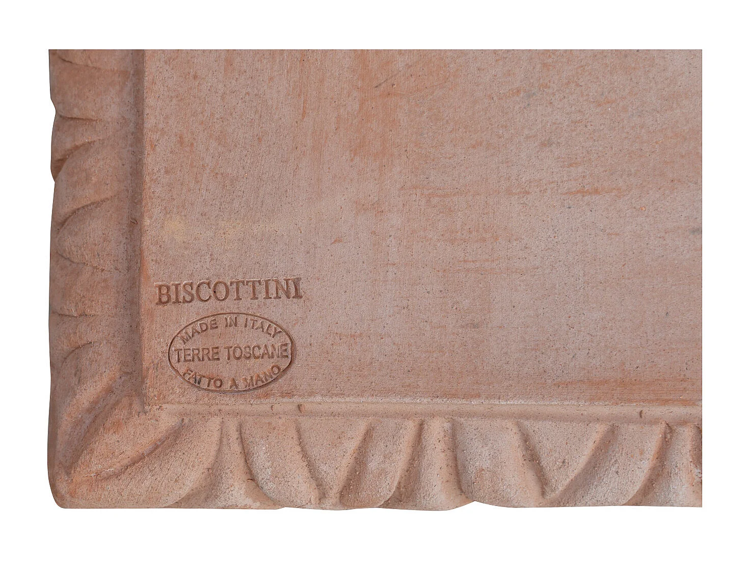 BISCOTTINI Banc – Finition Terre Cuite – Extérieur – Banc de Jardin - Chaise ou Banc en Métal - Balcon - Terrasse – 116x28x42 cm