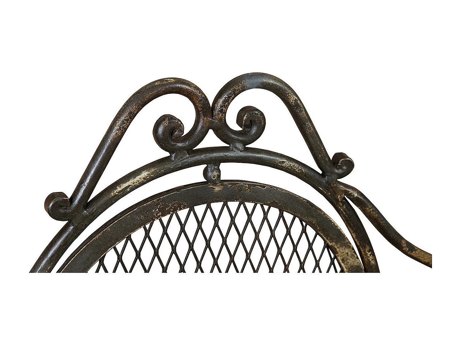 BISCOTTINI Banc – Fer Forgé Finition Noir Antique – Extérieur – Banc de Jardin - Chaise ou Banc en Métal - Balcon - Terrasse – 176x58x102 cm
