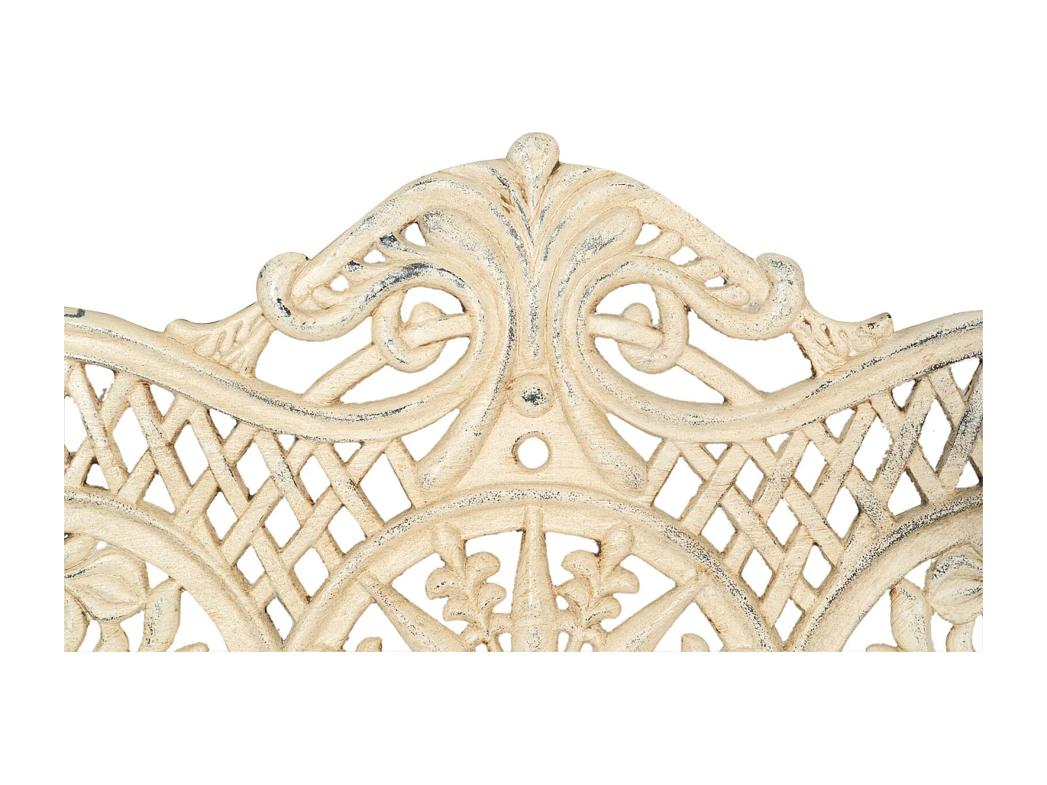 BISCOTTINI Banc – Fer Forgé Finition Antique – Extérieur – Banc de Jardin - Chaise ou Banc en Métal - Balcon - Terrasse -  110x55x88cm