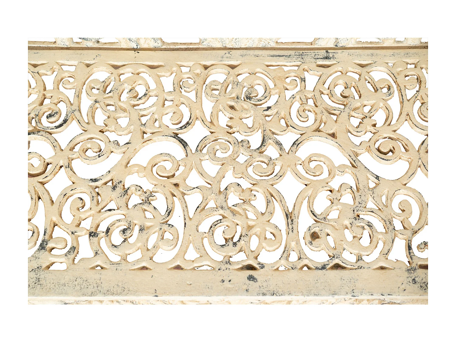 BISCOTTINI Banc – Fer Forgé Finition Antique – Extérieur – Banc de Jardin - Chaise ou Banc en Métal - Balcon - Terrasse - 110x56x86cm