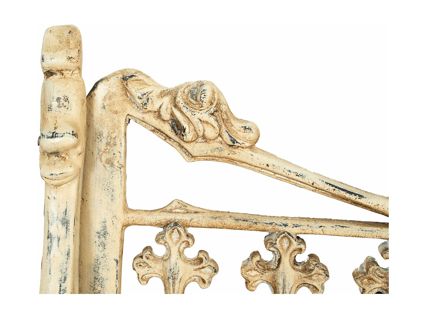 BISCOTTINI Banc – Fer Forgé Finition Antique – Extérieur – Banc de Jardin - Chaise ou Banc en Métal - Balcon - Terrasse –   180 x 65 x 100 cm.