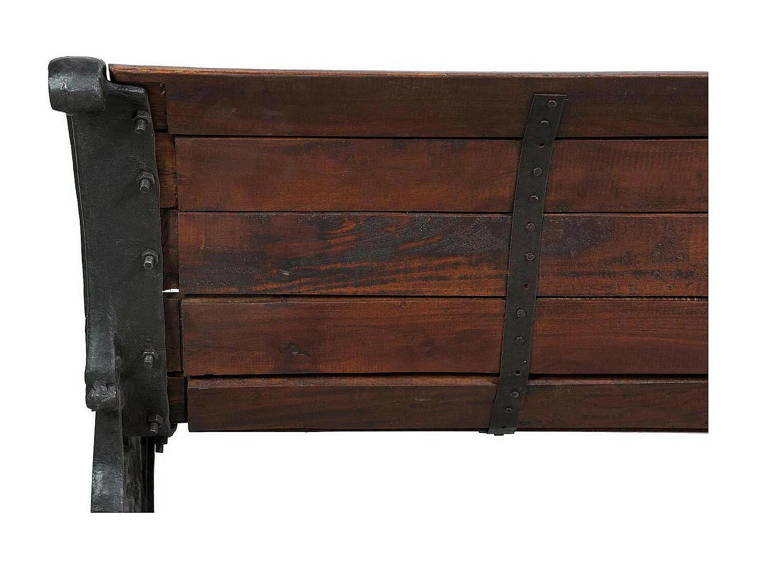 BISCOTTINI Banc – Fer Forgé Finition Brun Antique – Extérieur – Banc de Jardin - Chaise ou Banc en Métal - Balcon - Terrasse – 145x65x77 cm