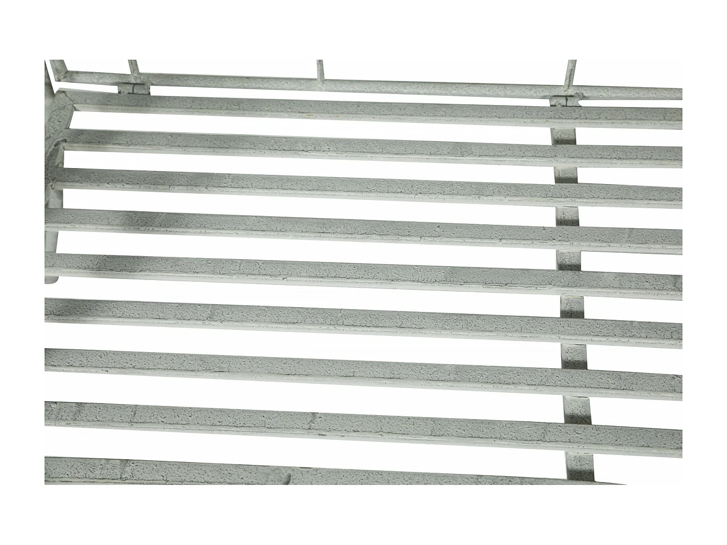 BISCOTTINI Banc – Fer Forgé Finition Argent Antique – Extérieur – Banc de Jardin - Chaise ou Banc en Métal - Balcon - Terrasse – 133 x 47 x 90 cm