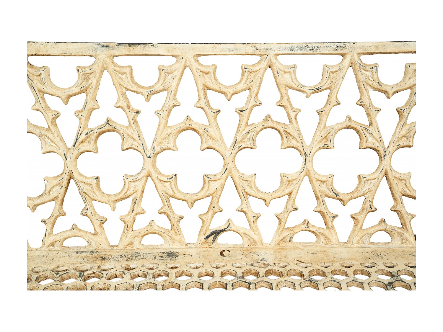 BISCOTTINI Banc – Fer Forgé Finition Antique – Extérieur – Banc de Jardin - Chaise ou Banc en Métal - Balcon - Terrasse – 130 x 47 x 79 cm