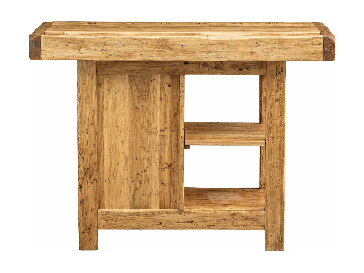 BISCOTTINI - Table - Bois de tilleul massif finition naturelle - Table de salle à manger - Table de jardin - Table basse - Table de cuisine - 119x63x90 cm