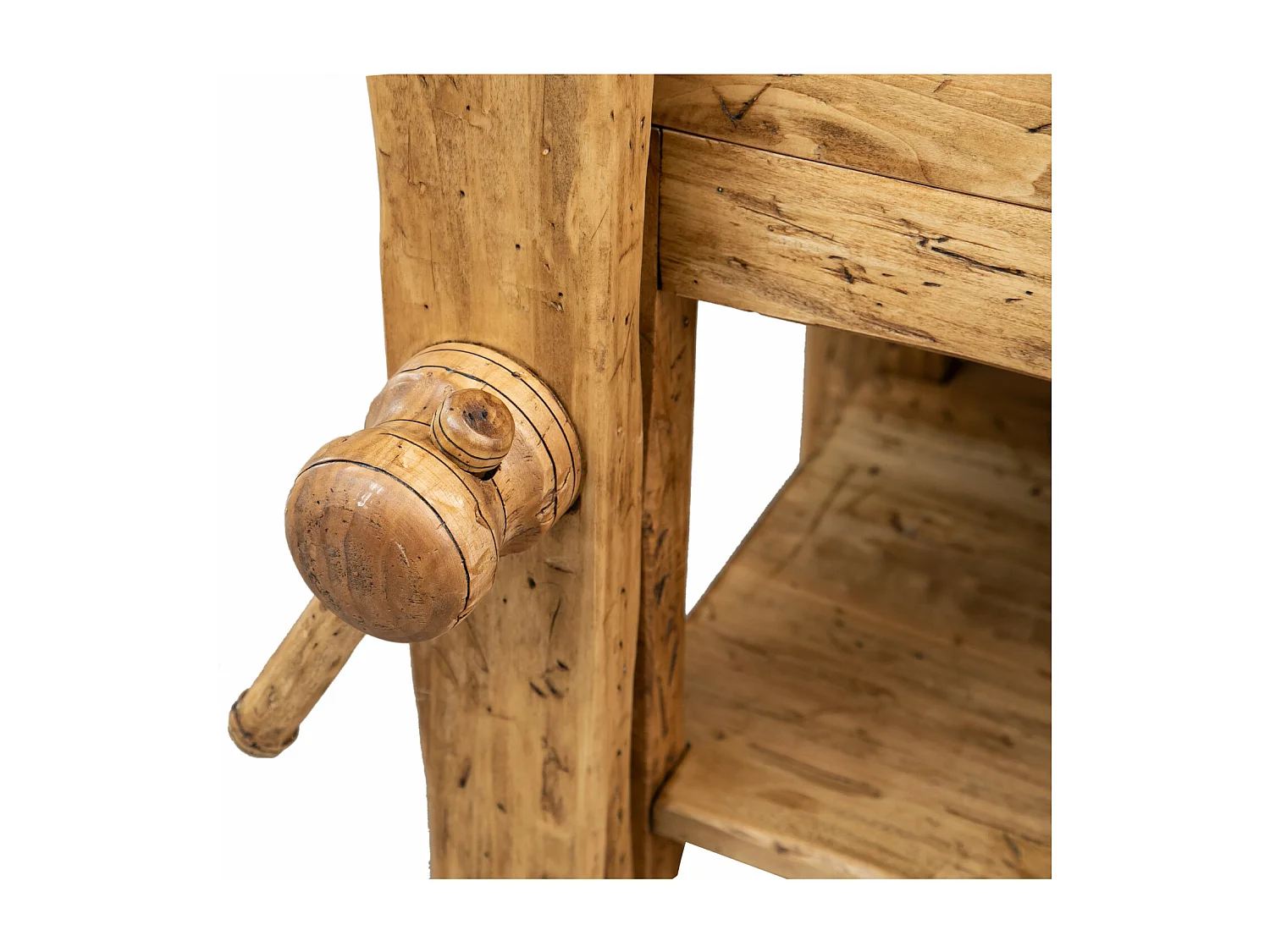 BISCOTTINI - Table - Bois de tilleul massif finition naturelle - Table de salle à manger - Table de jardin - Table basse - Table de cuisine - 119x63x90 cm