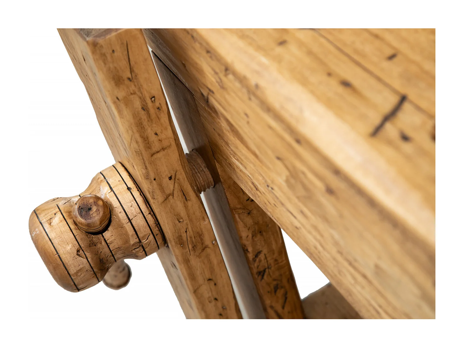 BISCOTTINI - Table - Bois de tilleul massif finition naturelle - Table de salle à manger - Table de jardin - Table basse - Table de cuisine - 119x63x90 cm