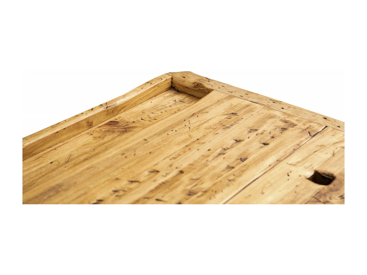 BISCOTTINI - Table - Bois de tilleul massif finition naturelle - Table de salle à manger - Table de jardin - Table basse - Table de cuisine - 119x63x90 cm