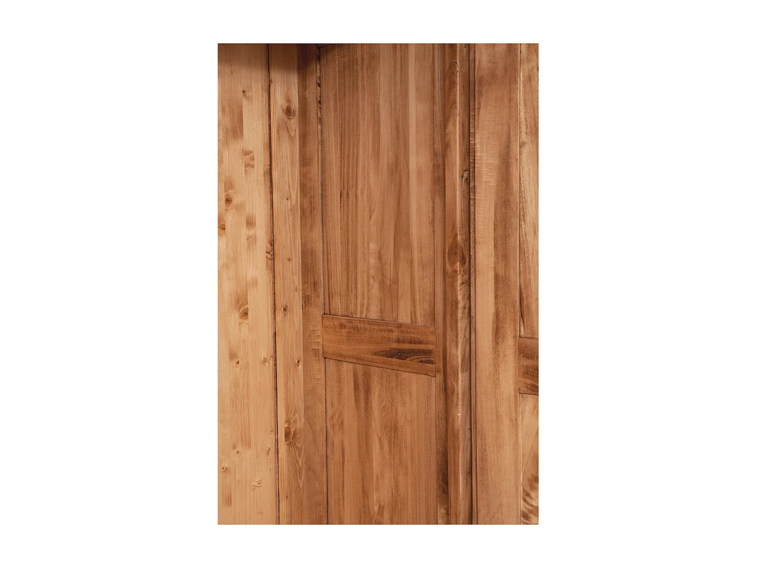 BISCOTTINI - Armoire - Bois massif finition antique naturelle - Armoire de rangement - Garde-robe et dressing - Armoire de jardin - Armoire vintage - 100x50x210 cm