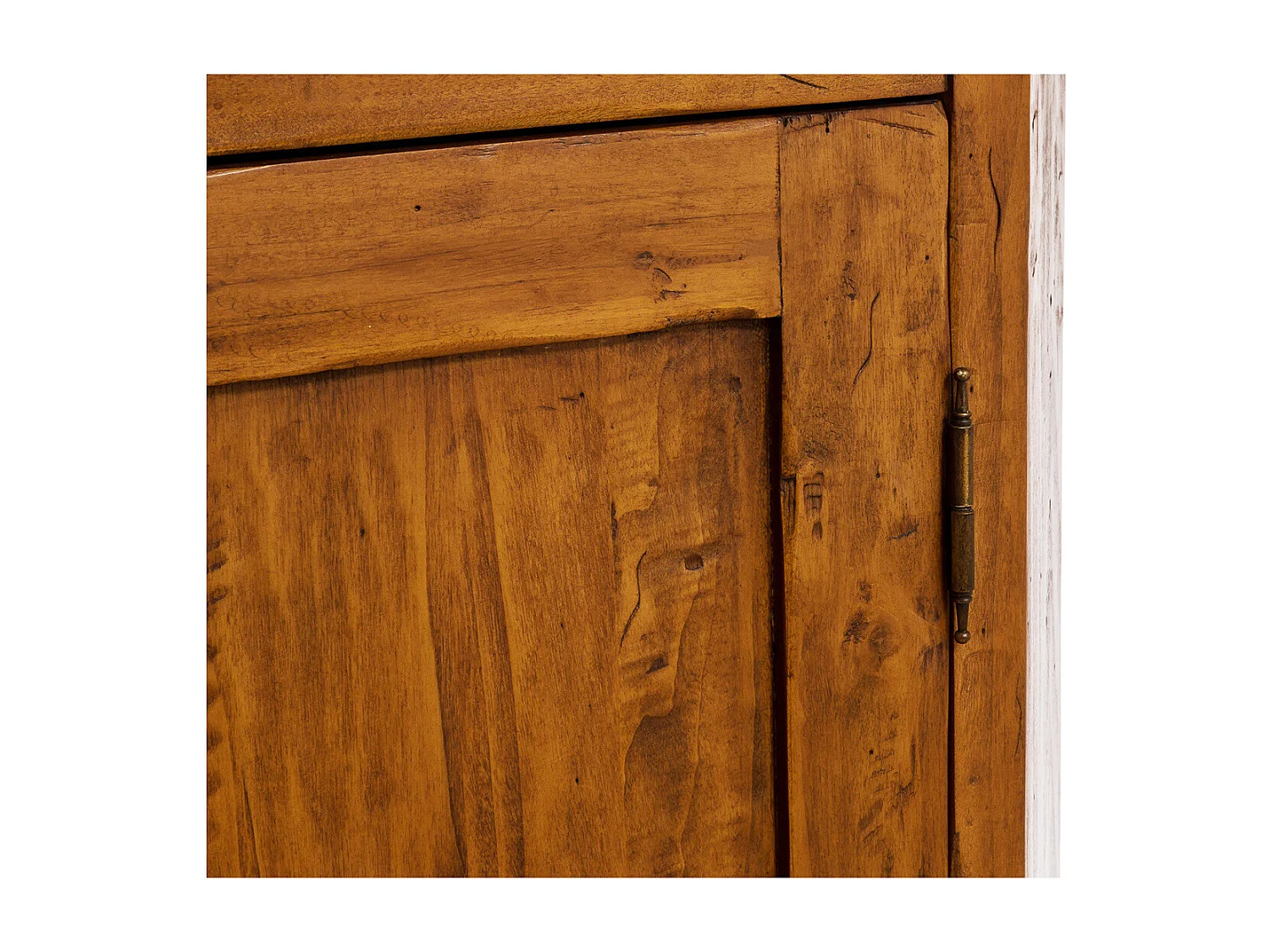 BISCOTTINI - Armoire - Bois massif finition antique naturelle - Armoire de rangement - Garde-robe et dressing - Armoire de jardin - Armoire vintage - 50x50x92 cm