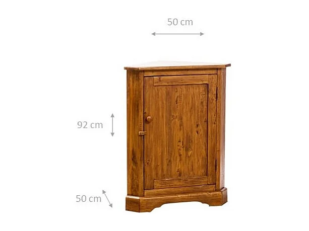 BISCOTTINI - Armoire - Bois massif finition antique naturelle - Armoire de rangement - Garde-robe et dressing - Armoire de jardin - Armoire vintage - 50x50x92 cm
