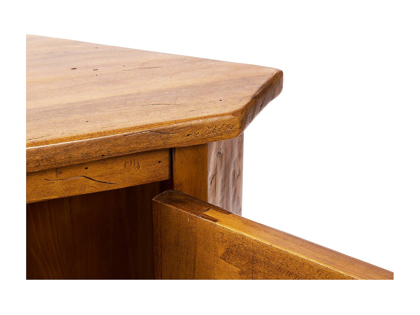 BISCOTTINI - Armoire - Bois massif finition antique naturelle - Armoire de rangement - Garde-robe et dressing - Armoire de jardin - Armoire vintage - 50x50x92 cm