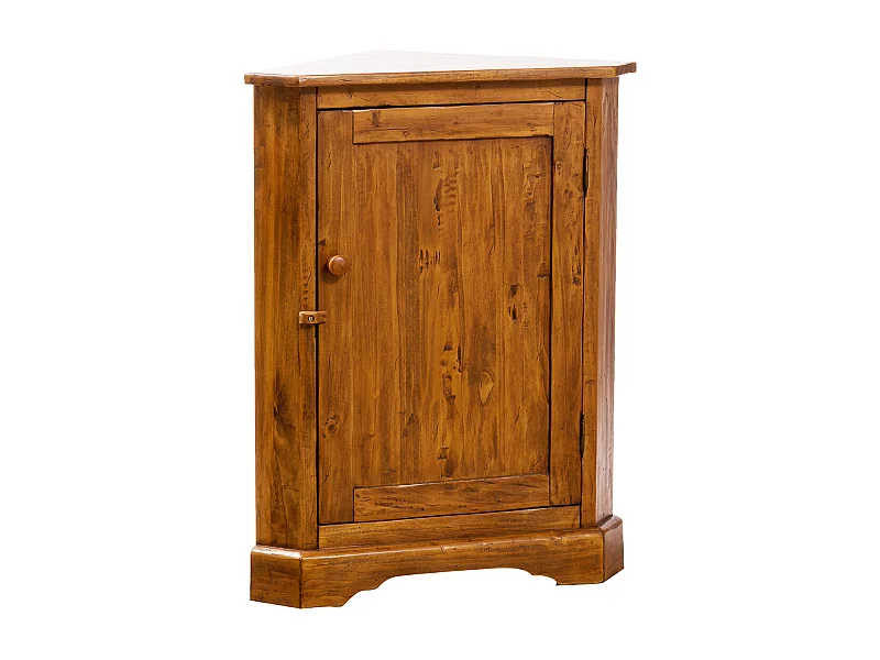 BISCOTTINI - Armoire - Bois massif finition antique naturelle - Armoire de rangement - Garde-robe et dressing - Armoire de jardin - Armoire vintage - 50x50x92 cm