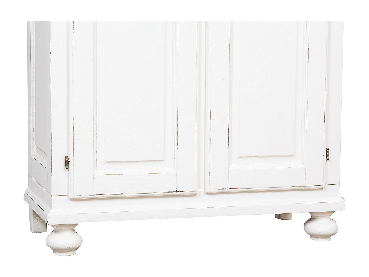 BISCOTTINI - Armoire - Bois massif finition blanc antique - Armoire de rangement - Garde-robe et dressing - Armoire de jardin - Armoire vintage - 100x50x210 cm
