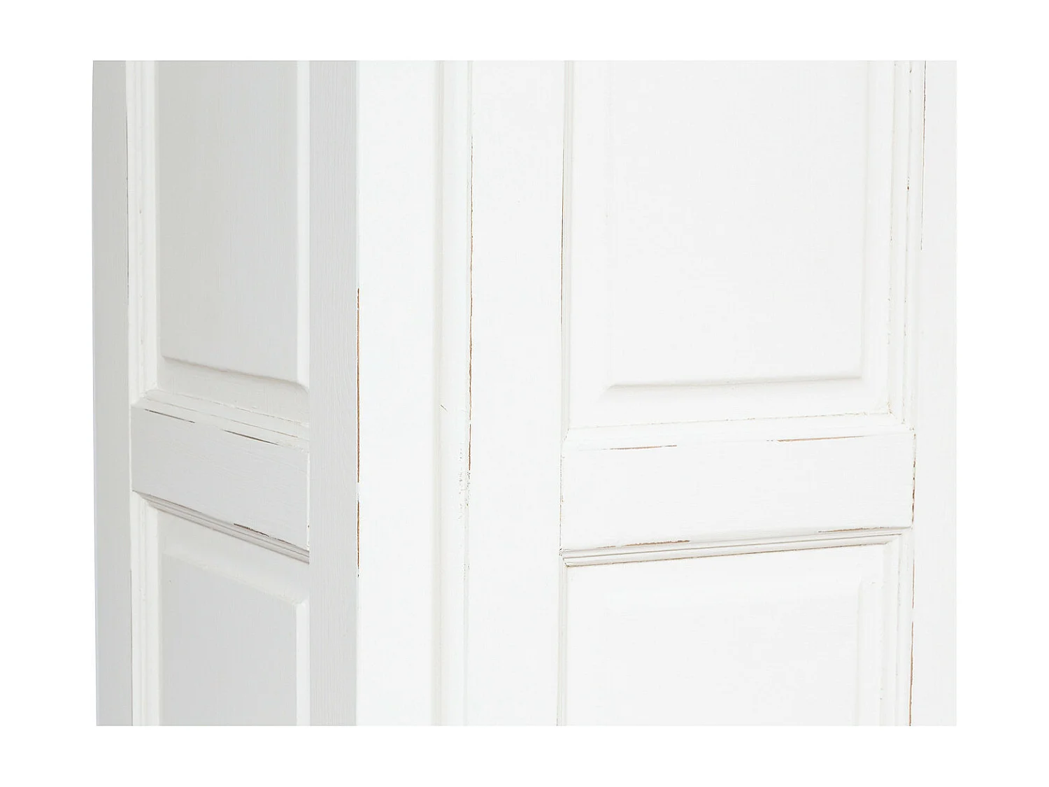 BISCOTTINI - Armoire - Bois massif finition blanc antique - Armoire de rangement - Garde-robe et dressing - Armoire de jardin - Armoire vintage - 100x50x210 cm