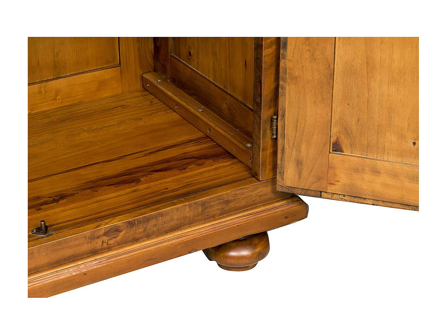 BISCOTTINI - Armoire - Bois massif finition antique naturelle - Armoire de rangement - Garde-robe et dressing - Armoire de jardin - Armoire vintage - 100x50x210 cm