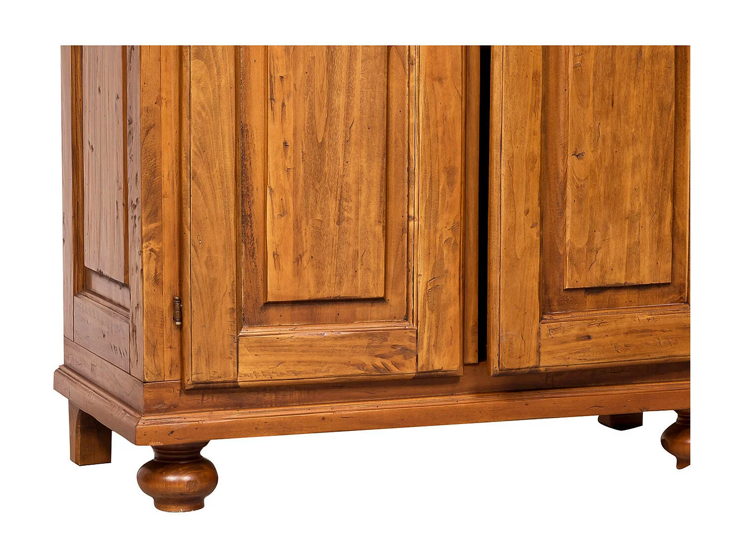 BISCOTTINI - Armoire - Bois massif finition antique naturelle - Armoire de rangement - Garde-robe et dressing - Armoire de jardin - Armoire vintage - 100x50x210 cm