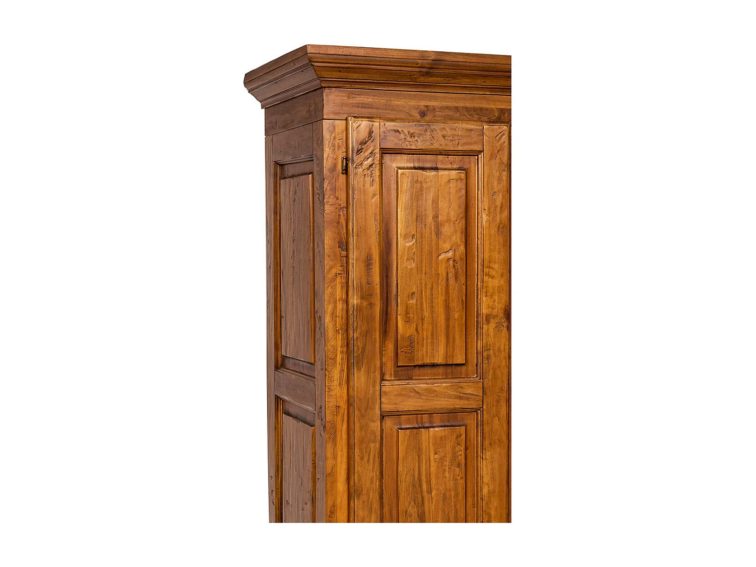 BISCOTTINI - Armoire - Bois massif finition antique naturelle - Armoire de rangement - Garde-robe et dressing - Armoire de jardin - Armoire vintage - 100x50x210 cm