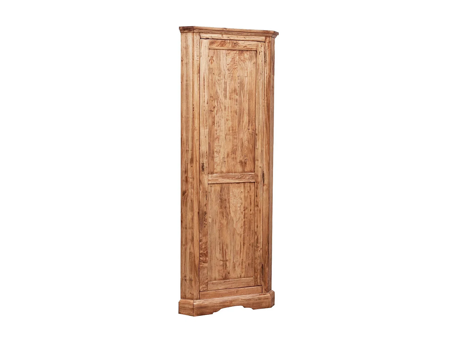 BISCOTTINI - Armoire - Bois massif finition antique naturelle - Armoire de rangement - Garde-robe et dressing - Armoire de jardin - Armoire vintage - 50x50x184 cm