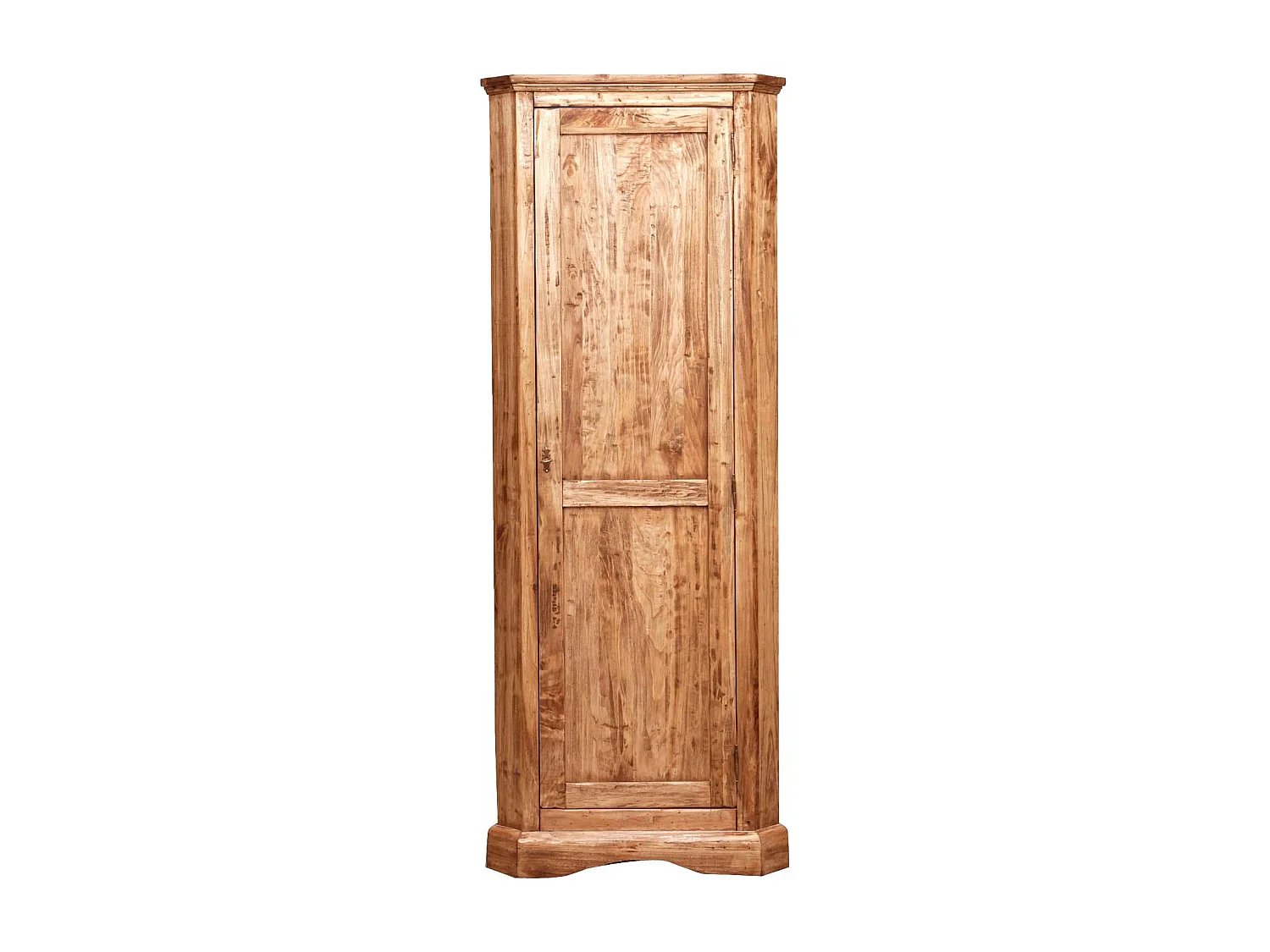 BISCOTTINI - Armoire - Bois massif finition antique naturelle - Armoire de rangement - Garde-robe et dressing - Armoire de jardin - Armoire vintage - 50x50x184 cm