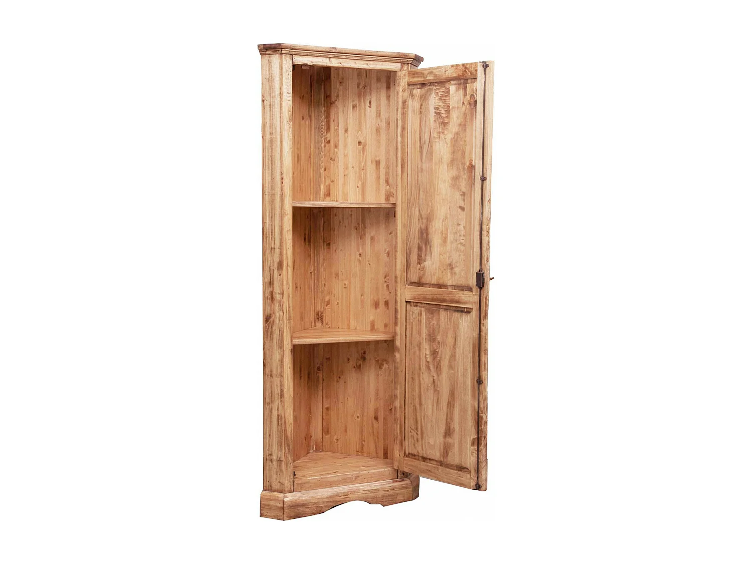 BISCOTTINI - Armoire - Bois massif finition antique naturelle - Armoire de rangement - Garde-robe et dressing - Armoire de jardin - Armoire vintage - 50x50x184 cm