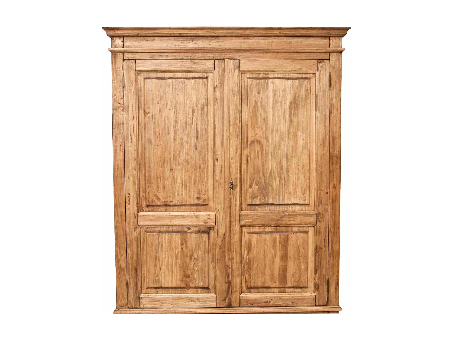 BISCOTTINI - Armoire - Bois massif finition antique naturelle - Armoire de rangement - Garde-robe et dressing - Armoire de jardin - Armoire vintage - 120x59x197 cm