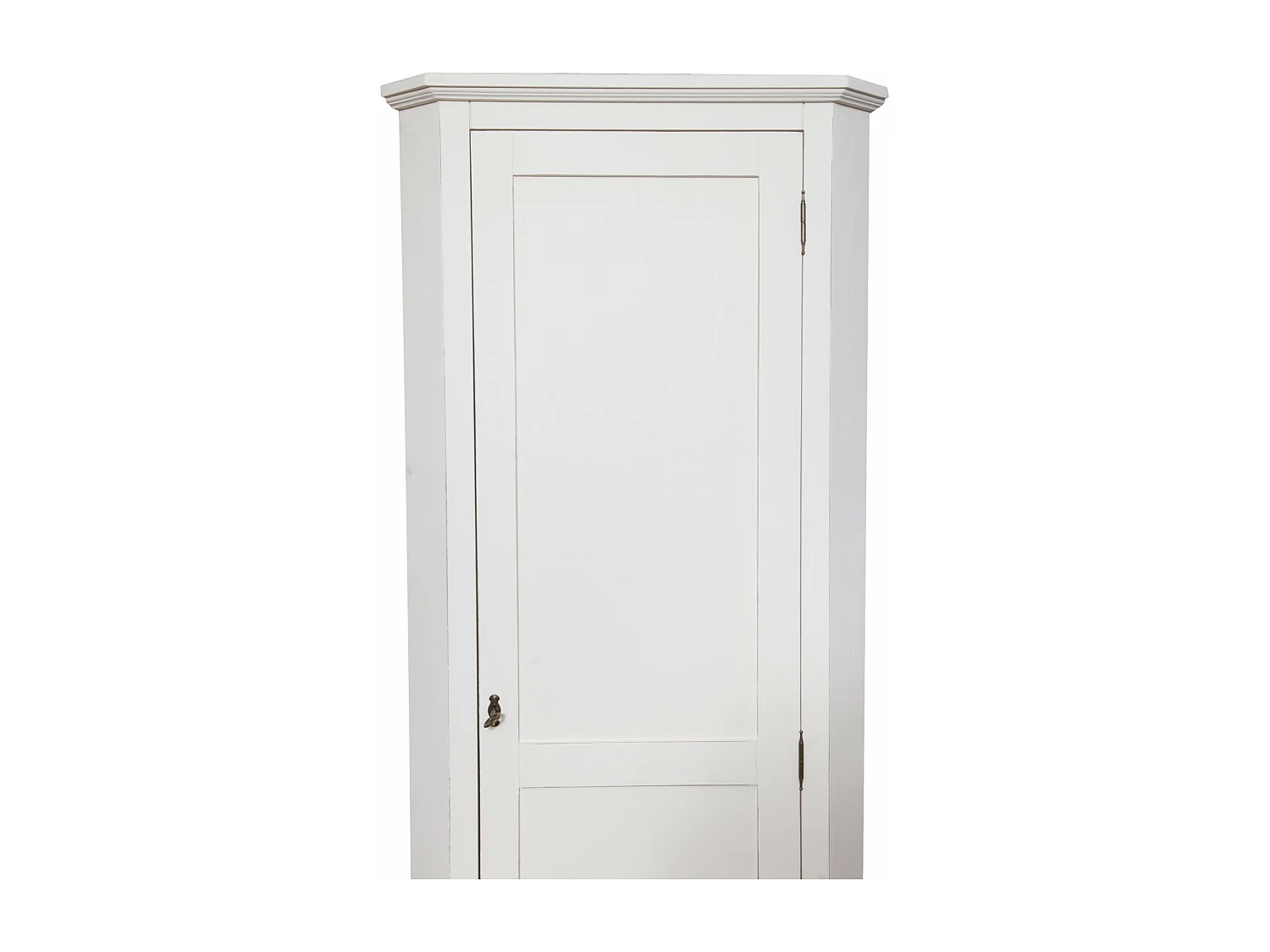 BISCOTTINI - Armoire - Bois massif finition blanc antique - Armoire de rangement - Garde-robe et dressing - Armoire de jardin - Armoire vintage - 50x50x184 cm