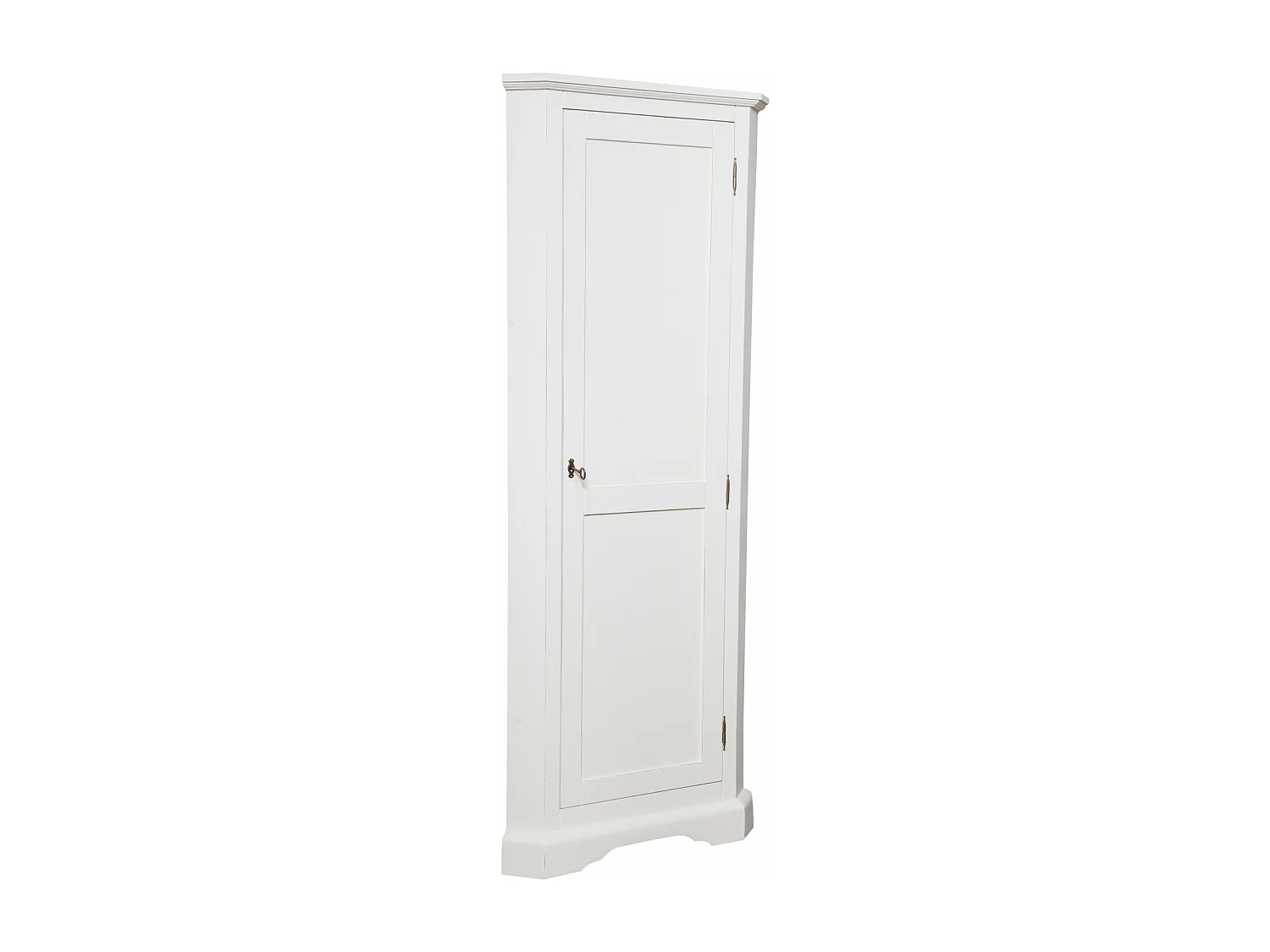 BISCOTTINI - Armoire - Bois massif finition blanc antique - Armoire de rangement - Garde-robe et dressing - Armoire de jardin - Armoire vintage - 50x50x184 cm