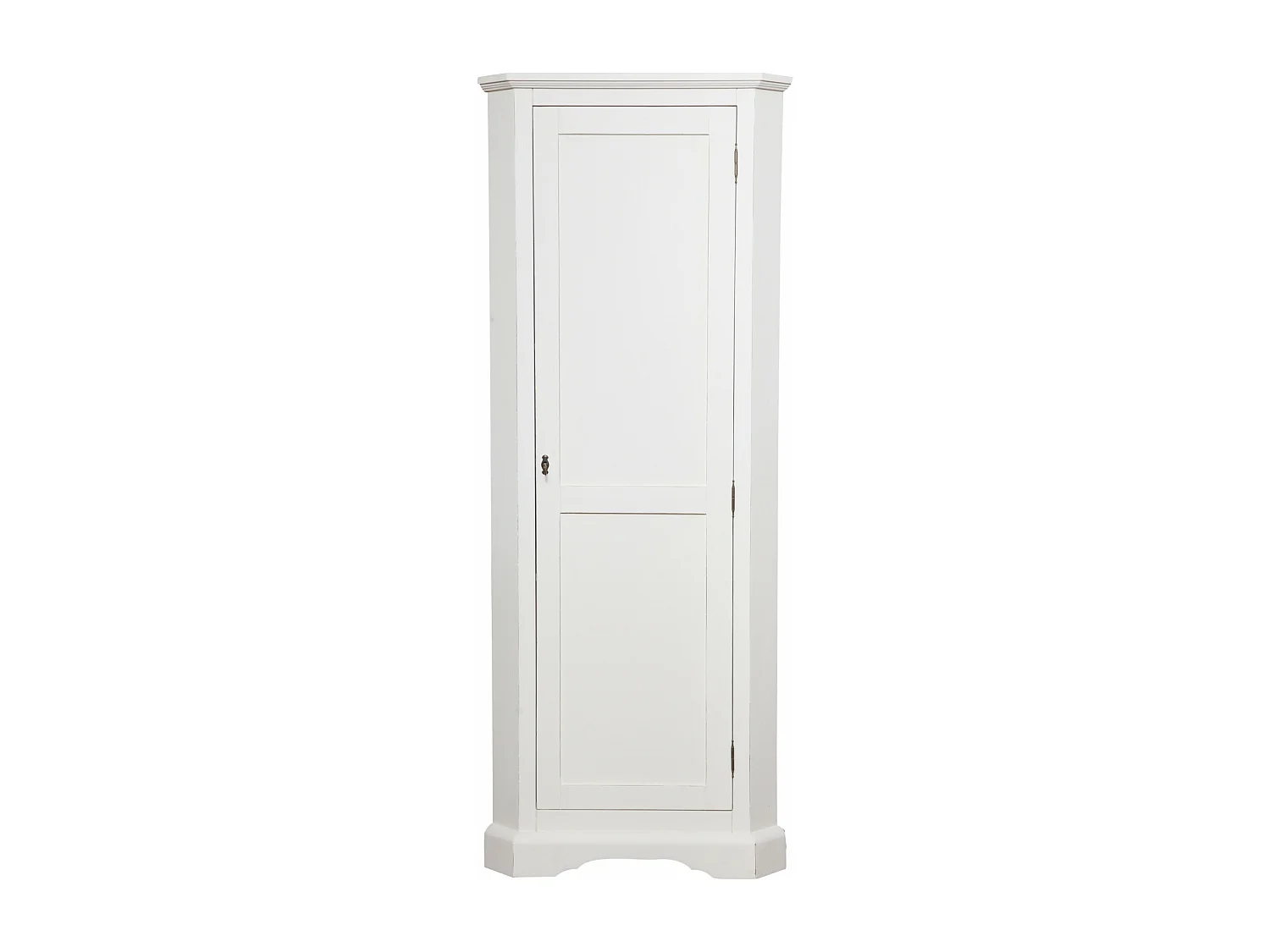 BISCOTTINI - Armoire - Bois massif finition blanc antique - Armoire de rangement - Garde-robe et dressing - Armoire de jardin - Armoire vintage - 50x50x184 cm