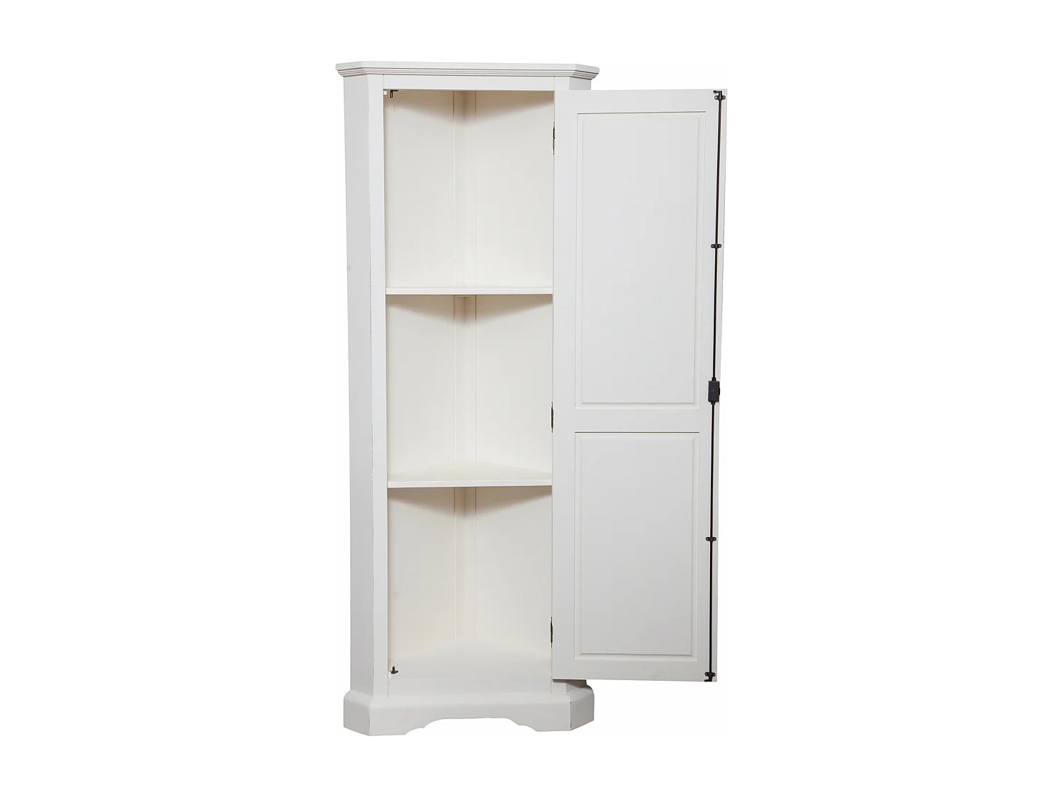 BISCOTTINI - Armoire - Bois massif finition blanc antique - Armoire de rangement - Garde-robe et dressing - Armoire de jardin - Armoire vintage - 50x50x184 cm