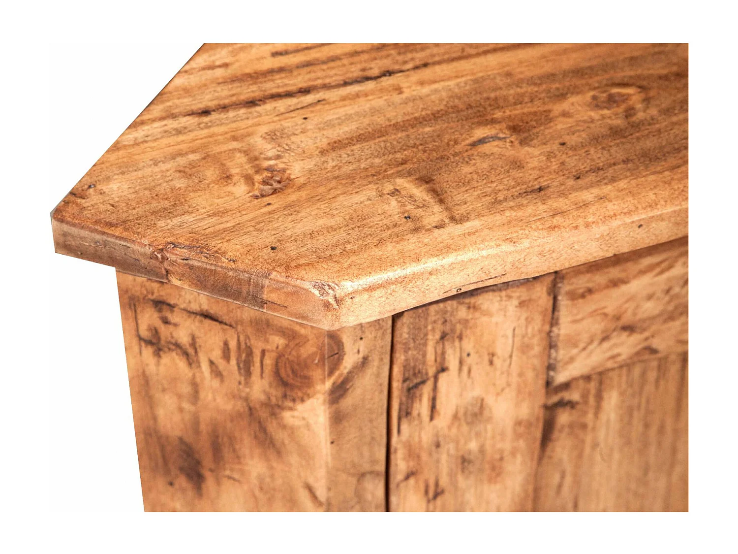 BISCOTTINI - Armoire - Bois massif finition antique naturelle - Armoire de rangement - Garde-robe et dressing - Armoire de jardin - Armoire vintage - 50x50x92 cm