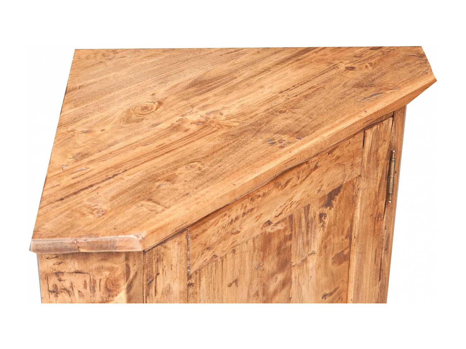 BISCOTTINI - Armoire - Bois massif finition antique naturelle - Armoire de rangement - Garde-robe et dressing - Armoire de jardin - Armoire vintage - 50x50x92 cm