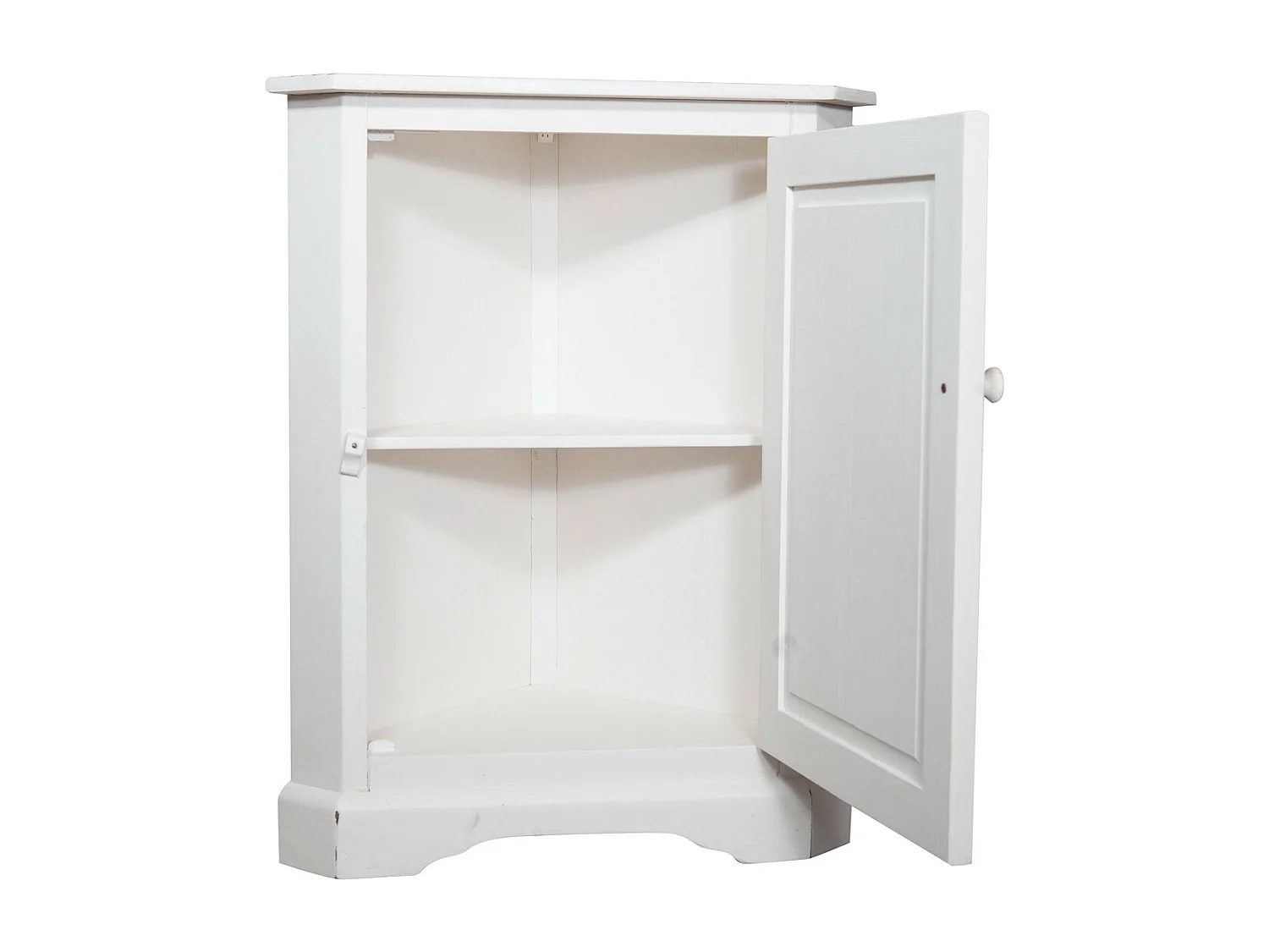 BISCOTTINI - Armoire - Bois massif finition blanc antique - Armoire de rangement - Garde-robe et dressing - Armoire de jardin - Armoire vintage - 50x50x92 cm