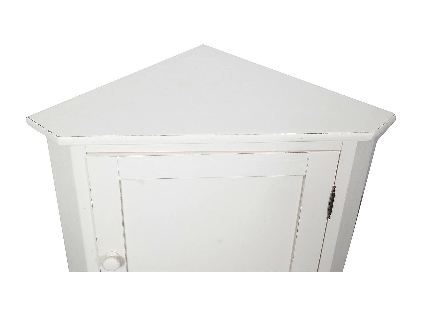 BISCOTTINI - Armoire - Bois massif finition blanc antique - Armoire de rangement - Garde-robe et dressing - Armoire de jardin - Armoire vintage - 50x50x92 cm