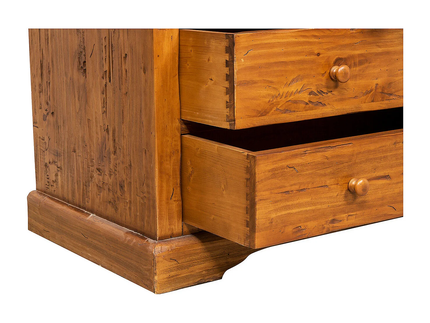 BISCOTTINI - Armoire - Bois massif finition antique naturelle - Armoire de rangement - Garde-robe et dressing - Armoire de jardin - Armoire vintage - 120x59x197 cm