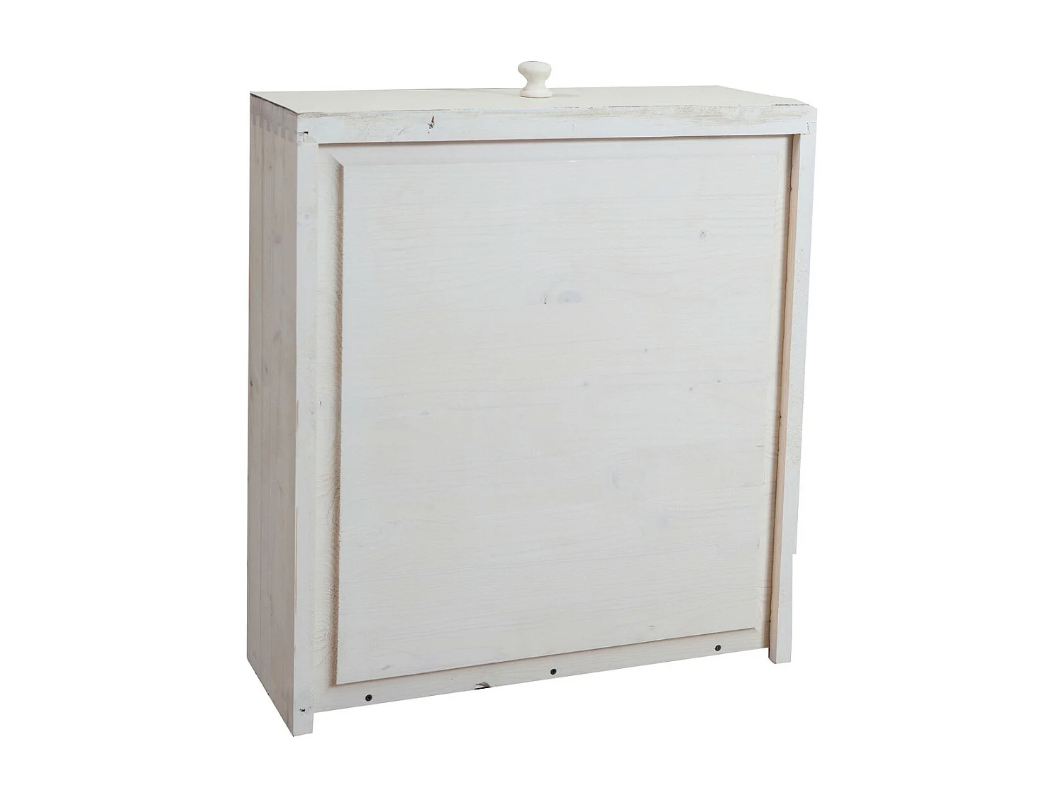 BISCOTTINI - Armoire - Bois massif finition blanc antique - Armoire de rangement - Garde-robe et dressing - Armoire de jardin - Armoire vintage - 120x59x197 cm