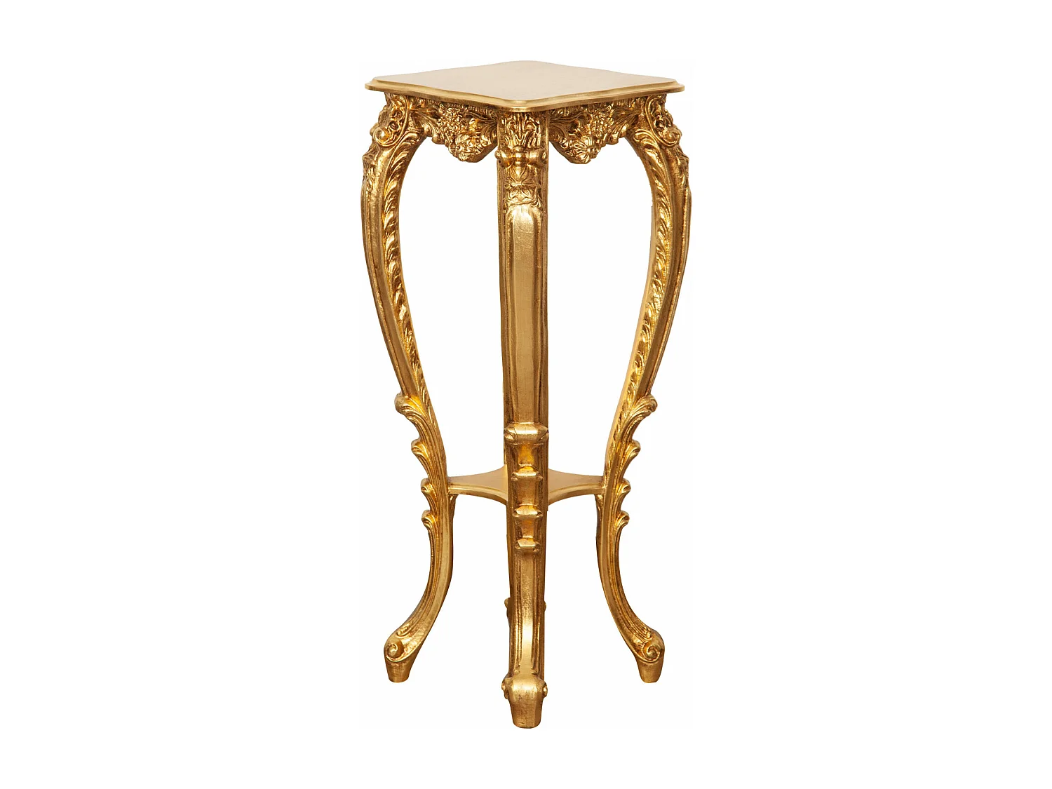 BISCOTTINI - Table console - Finition or antique - Table d'appoint - Console murale - Table de jardin - Table de chevet - Décoration vintage - 37x34x87 cm