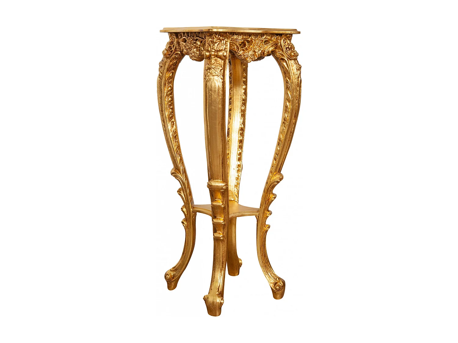 BISCOTTINI - Table console - Finition or antique - Table d'appoint - Console murale - Table de jardin - Table de chevet - Décoration vintage - 37x34x87 cm