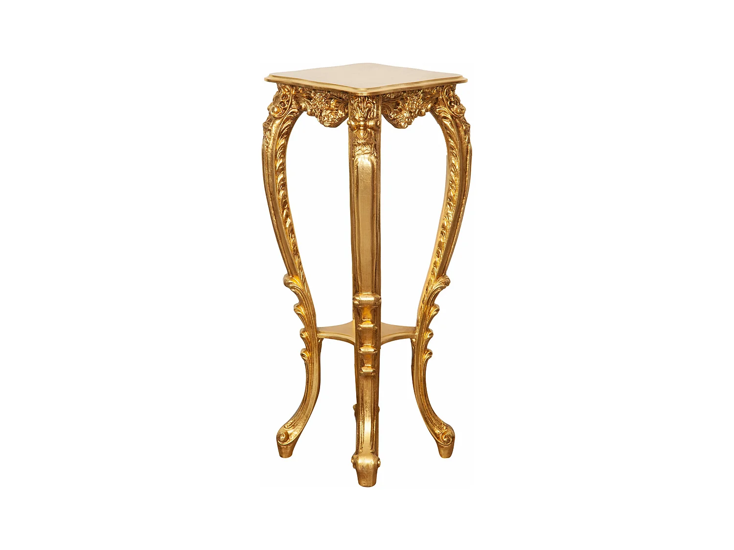 BISCOTTINI - Table console - Finition or antique - Table d'appoint - Console murale - Table de jardin - Table de chevet - Décoration vintage - 37x34x87 cm