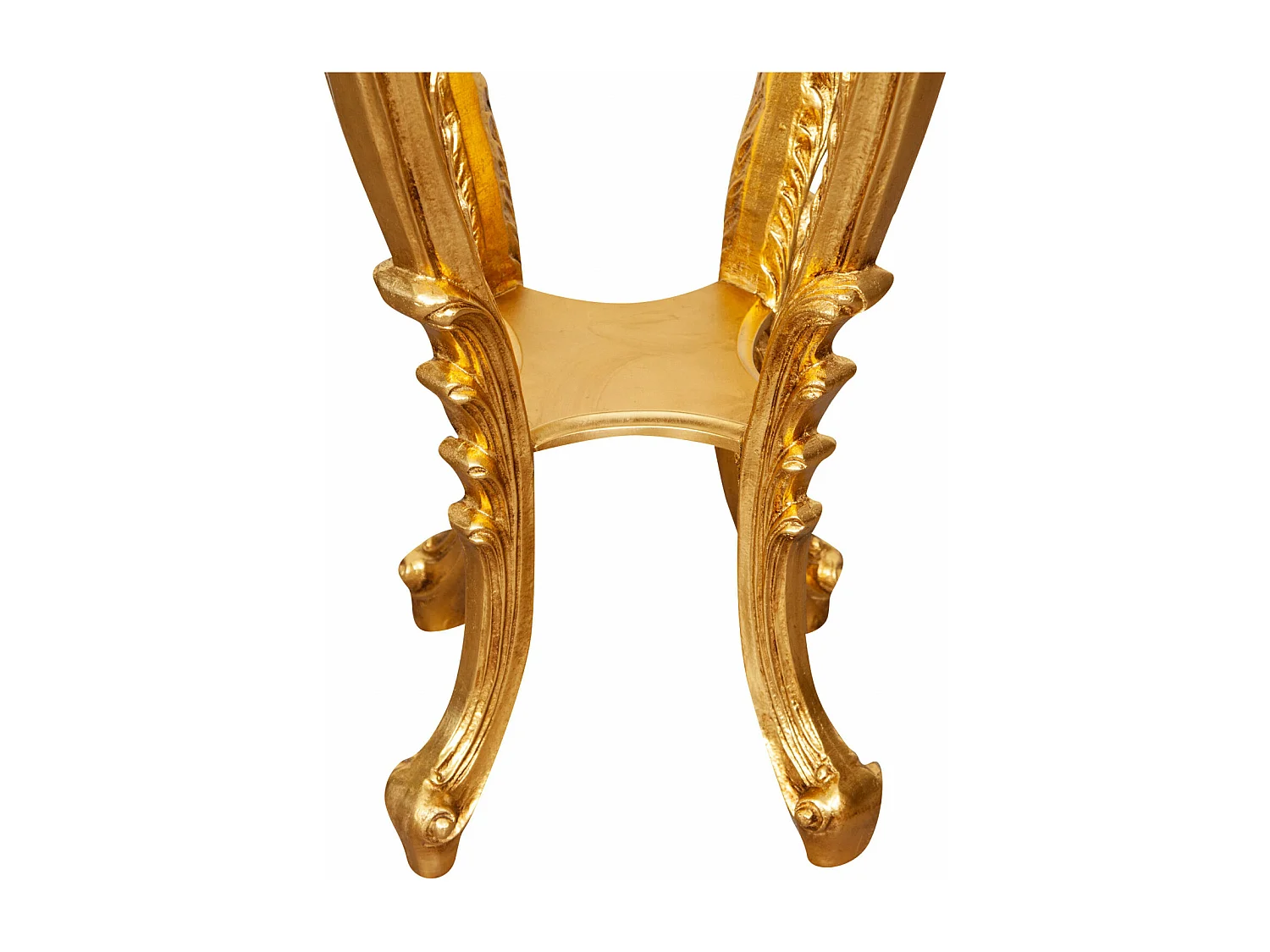 BISCOTTINI - Table console - Finition or antique - Table d'appoint - Console murale - Table de jardin - Table de chevet - Décoration vintage - 37x34x87 cm