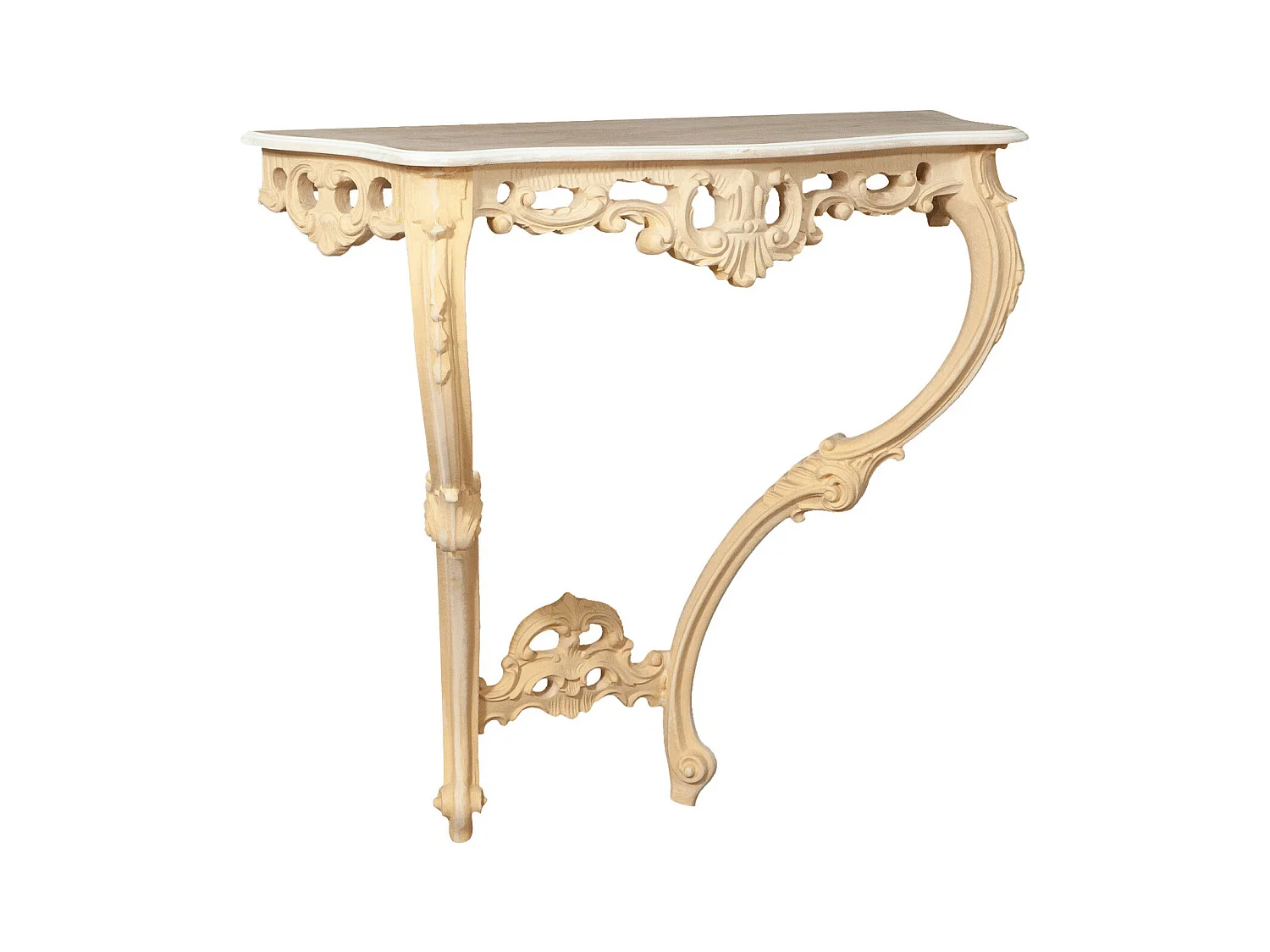 BISCOTTINI Table Console en Bois - Table d'appoint Finition Antique - Table pour Salon et Entrée - 87x33x84cm