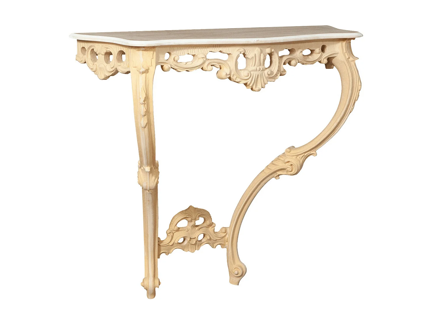 BISCOTTINI Table Console en Bois - Table d'appoint Finition Antique - Table pour Salon et Entrée - 87x33x84cm