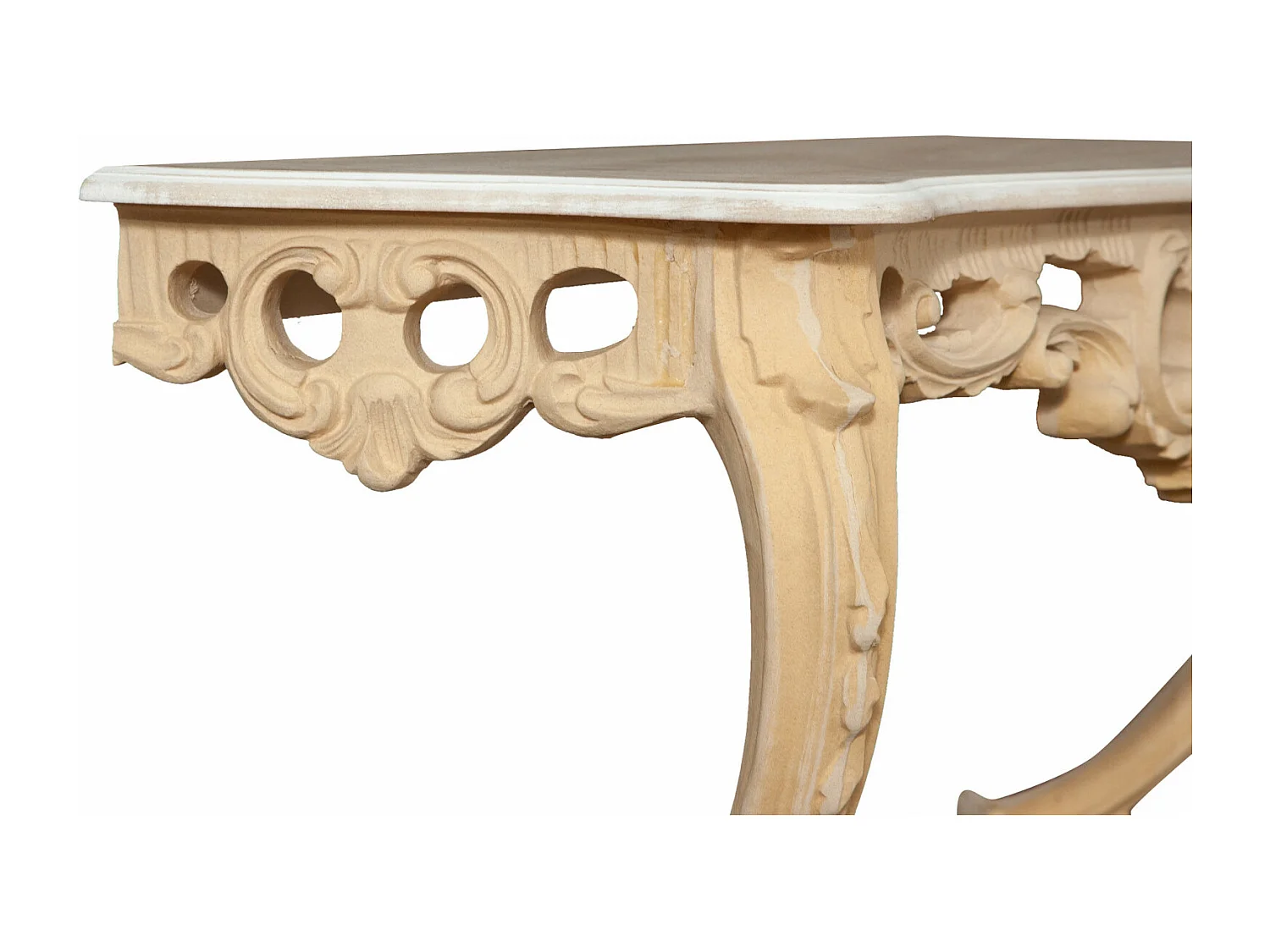 BISCOTTINI Table Console en Bois - Table d'appoint Finition Antique - Table pour Salon et Entrée - 87x33x84cm