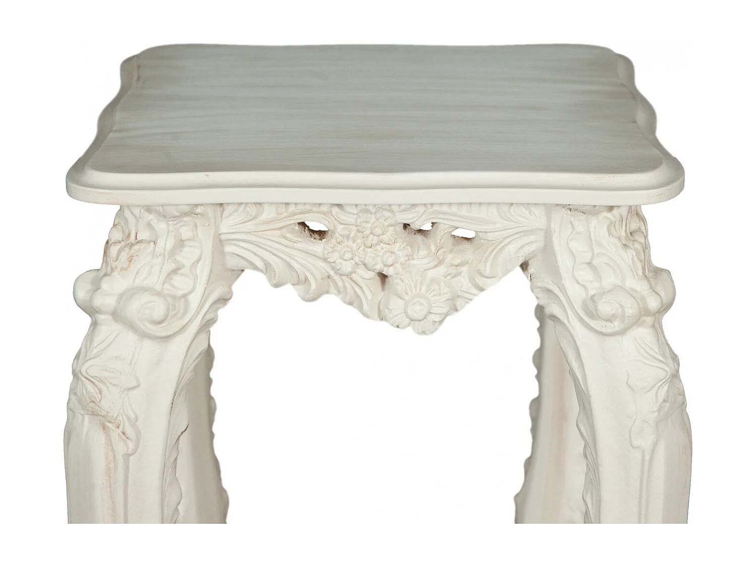 BISCOTTINI Console en bois - Finition blanche antique - Table d'appoint Décoratif - Pour Salon, Salle à manger, Cuisine - Table basse 37x34x87 cm