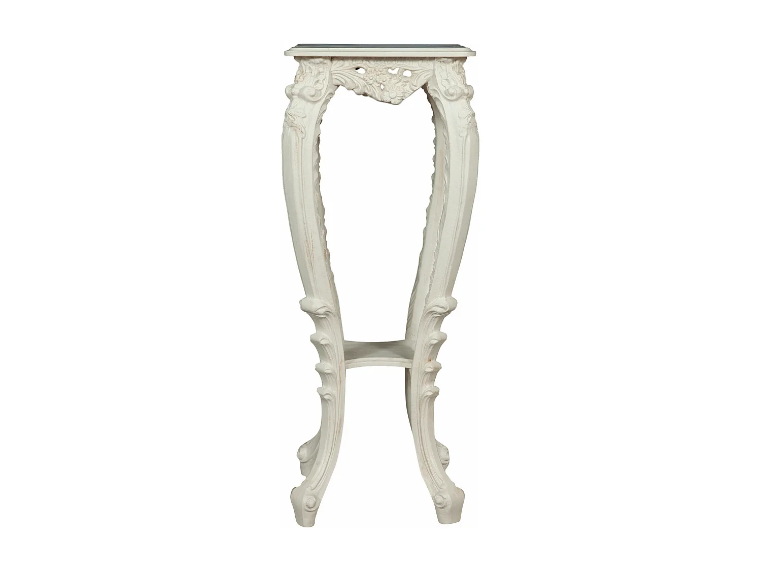 BISCOTTINI Console en bois - Finition blanche antique - Table d'appoint Décoratif - Pour Salon, Salle à manger, Cuisine - Table basse 37x34x87 cm