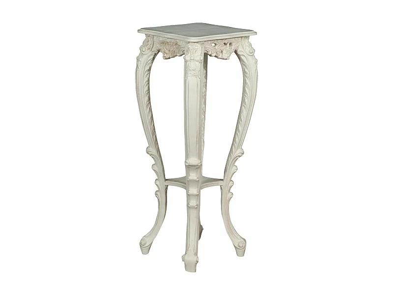 BISCOTTINI Console en bois - Finition blanche antique - Table d'appoint Décoratif - Pour Salon, Salle à manger, Cuisine - Table basse 37x34x87 cm