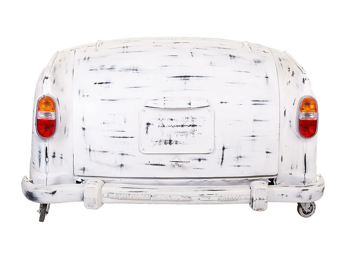 Bauliera portabottiglie in metallo bianco 155x82x85